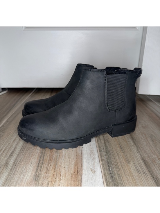 Sorel Shoes - Sorel Emilie II Chelsea Waterproof Leather Black Bootie Boot Womens Sz 9 NWOT